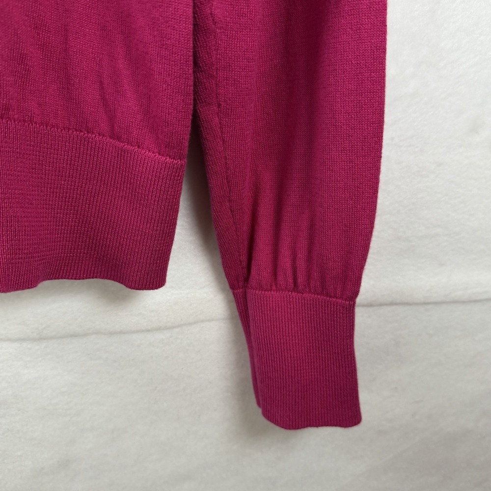 DKNY Vintage Sweater Zipper Shoulder Hot Pink 80's Barbie core Sz M* - Picture 5 of 11